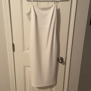 Princess Polly. White fitted midi dress size 6.